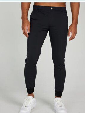 NWT Redvanly Men's Halliday Golf Jogger Pants Tuxedo Black Medium Pull On